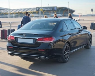 Mercedes E Class en el aeropuerto