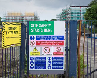 Health and safety site signage