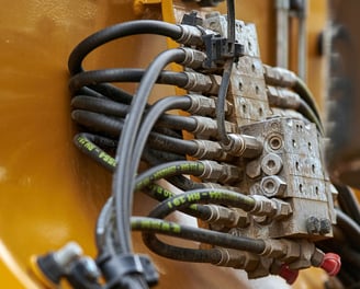 new hydraulic hoses on a excavator in Orlando Florida