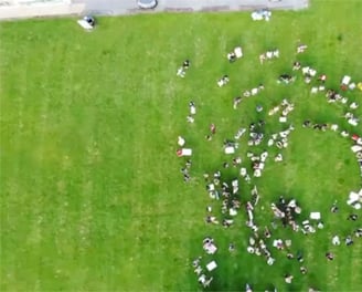 BLM March as seen from above