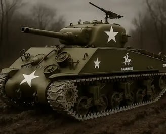 US M4A3 Sherman a control remoto en bosque