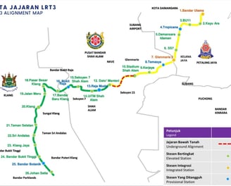 LRT3 route and stations
