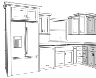 3D Kitchen Drawing