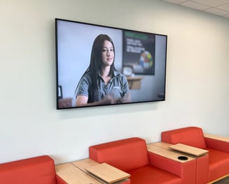 Image of a lobby digital signage display