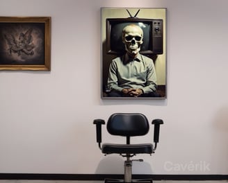 Quadro personalizado da Cavérik, adicionando uma camada de individualidade ao studio de tatuagem.