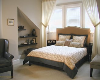 Townhouse Bedroom, Lenny Santamaria, custom bedding