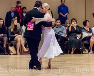 Martha Slater and Mekhael Srour tango competition