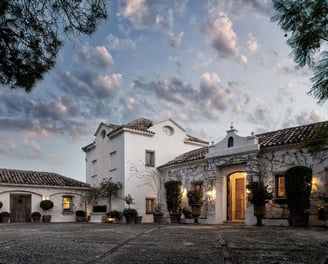 A charming ivy-covered patio at Finca Santa Katerina