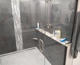 Large Shower with Minimal Curb