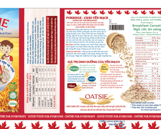 yến mạch dinh dưỡng nguyên chất Canada Oatsie 300g