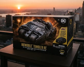 carro a control remoto de batman en caja