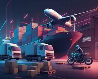 bursting with logistics modes such as air sea and road