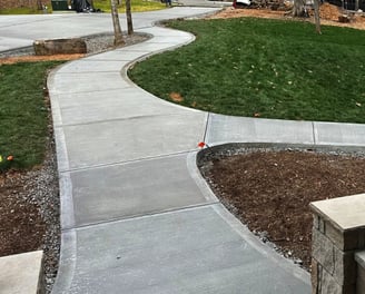 concrete front entrance walkway sidewalk concrete