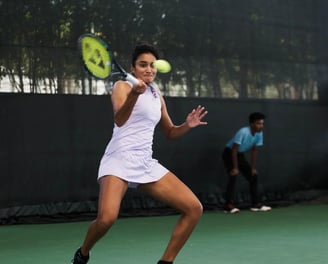 WTA professional tennis Player working with Cesar Performance Coach