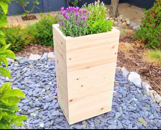tall wooden planter made to size UK