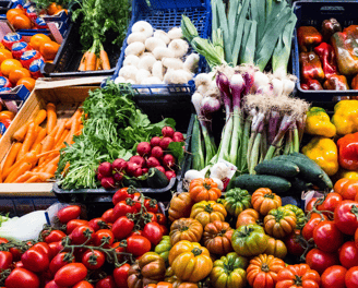 a variety of vegetables and fruits and vegetables
