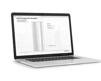 laptop with takeoff data