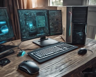 PC computer on table