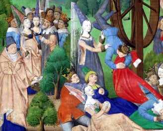 The lady fortune, from Boccacio manuscript