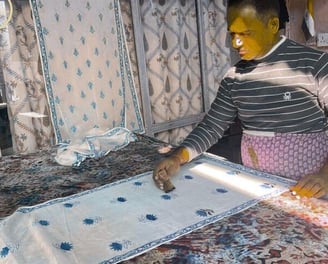 village tour and block printing in ranthambore national park