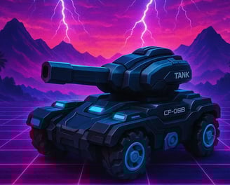 Tanque a control remoto futurista