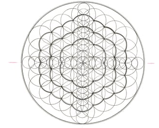Flower of Life extended - stitched design