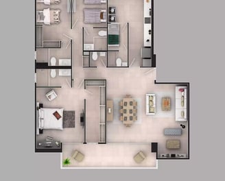 render planta ambientada
