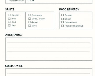 Printable glow-up progress tracker preview showing daily tracking sections for mood, habits, and wellness routines