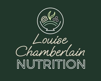Louise Chamberlain Nutrition Logo. Nutrition Coach, Menopause Coach, Supporting Children with IBD