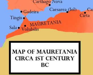 a map of the kingdom of Mauretania