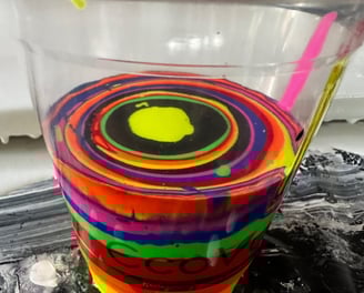 Pouring cup Technique Acrylique