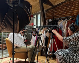 Tournage interview corporate sur site avec vidéaste pro