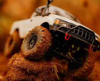 Carro a control remoto rock crawler 4x4 en lodo