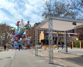 Montaje truss recinto fallero