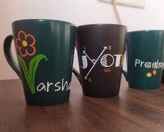 Handmade Name Customised Mug designed by Anagha Art Studio. A unique gift for your loved one.