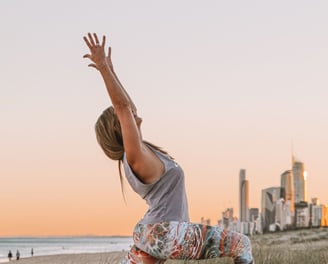 A woman practicing Yoga for a Healthy Lifestyle