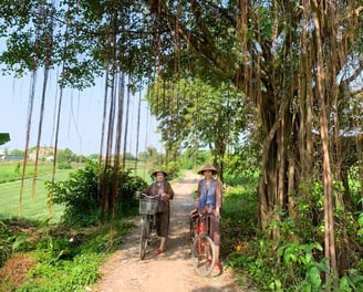 Hop on a bicycle and explore the peaceful countryside paths around Saigon Garden Homestay.