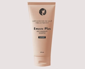 Emvate Plus Anti-Dandruff Shampoo – Ketoconazole formula for dandruff control, itchy scalp relief.