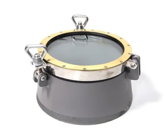 300mm opening porthole stainless and brass