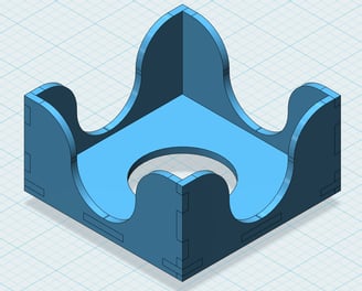 Halterung für Untersetzer oder ähnliches, 3D Model in einem Computerprogram