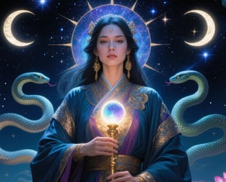 Arkkityyppien juhla – Kuusi ilmentymää feminiinisestä voimasta | Tekoälytaide | Voimaannuttavat muotokuvat | © Muse Within 2