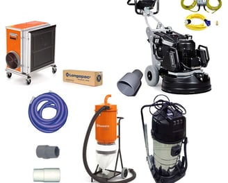 HEPA filters, longopac bags, hoses and cuff for dust extractors