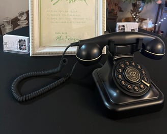 Black audio guestbook phone