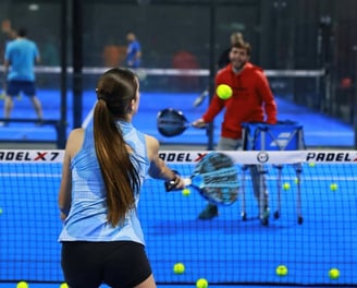 Private padel lesson at The Padel Training Camp with personalized attention
