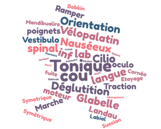 Word cloud concerning archaic reflexes