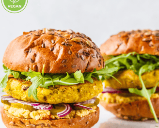 a vegan burger
