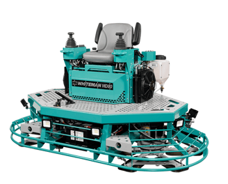 power trowel with float pans for concrete placement