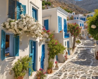 Traditional village of Chorio, Symi Island