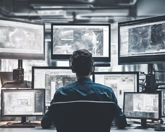 a woman with dreadlocks sitting in front of a laptop computer
