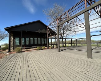 the deck at Bethany Worship Center - perfect for outdoor instruction and play